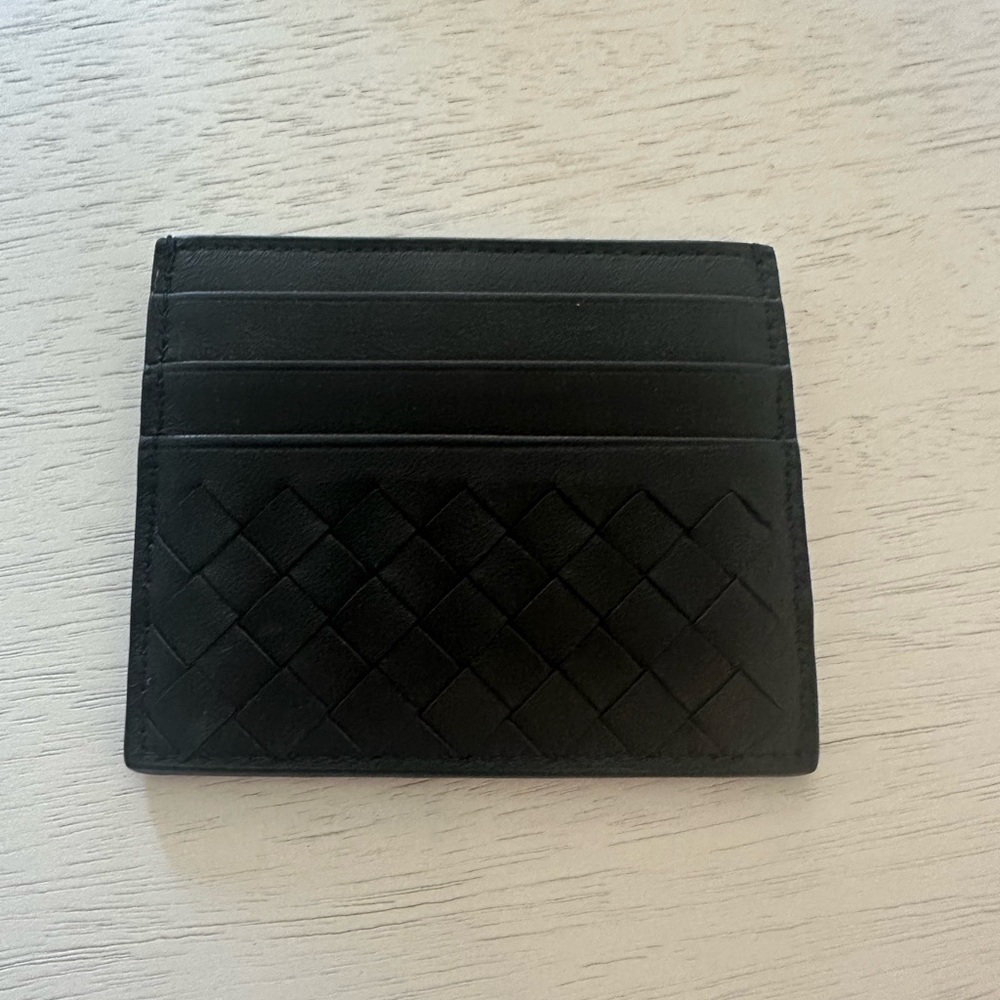 Bottega Veneta Black Key Card Holder Sleek Design